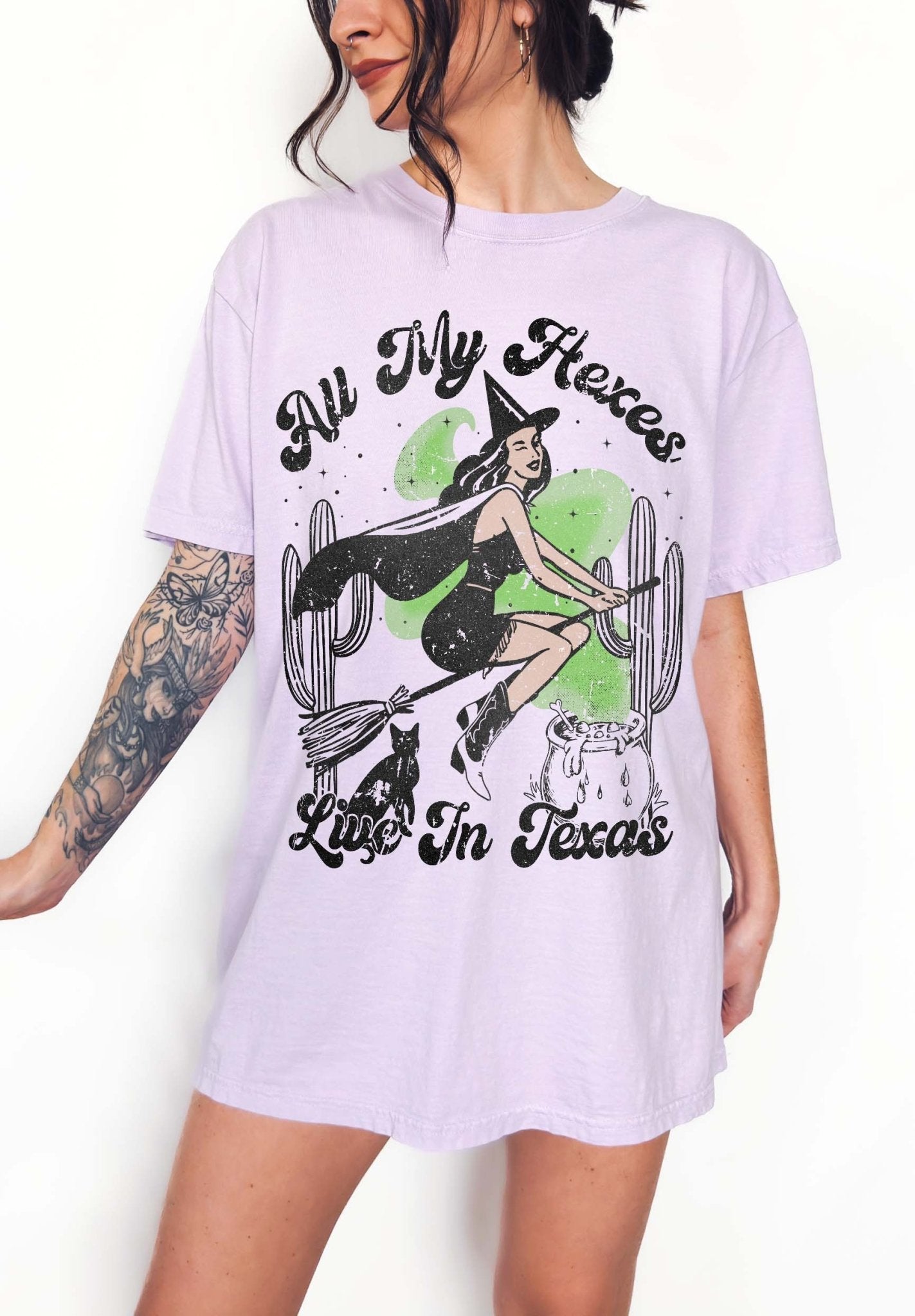 All My Hexes Live In Texas Halloween Tee - UntamedEgo LLC.