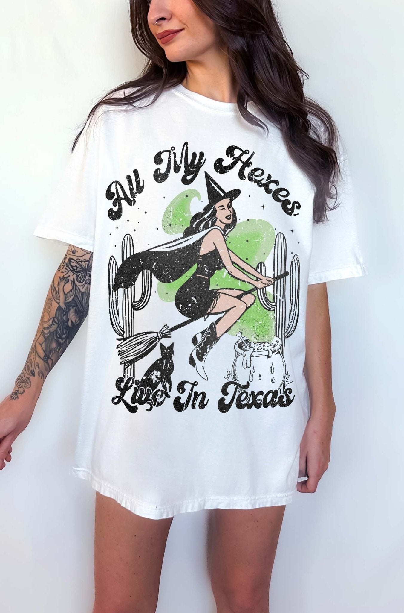 All My Hexes Live In Texas Halloween Tee - UntamedEgo LLC.