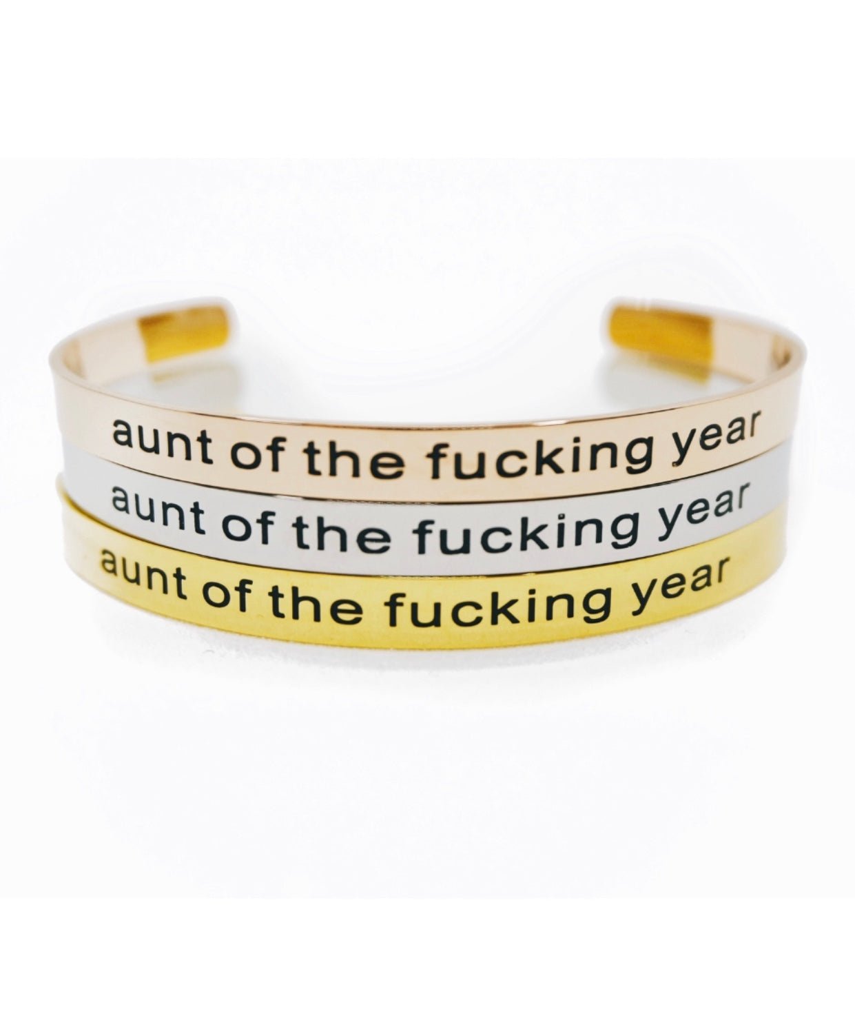 Aunt Of The Fucking Year Bracelet Cuff - UntamedEgo LLC.