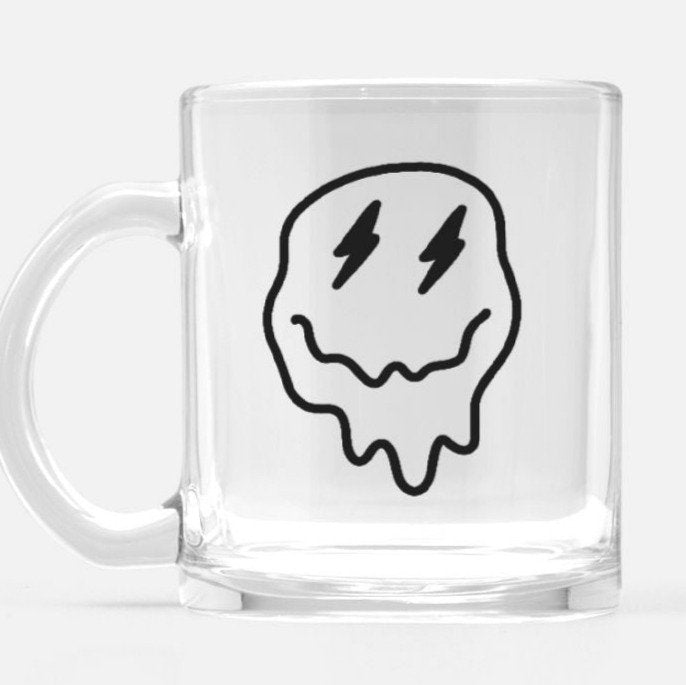Drip Drip Smiley Glass Mug - UntamedEgo LLC.