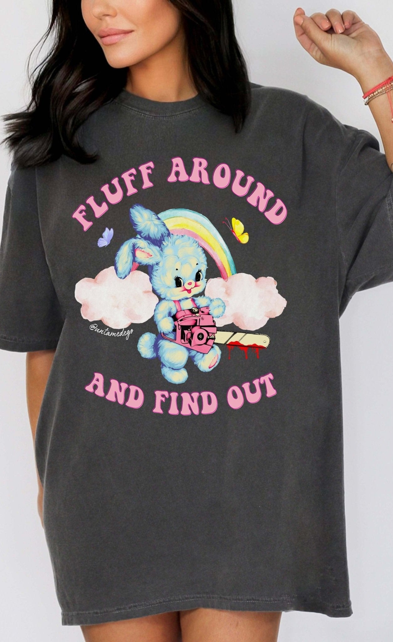 Fluff Around And Find Out Rage Bunny Tee - UntamedEgo LLC.