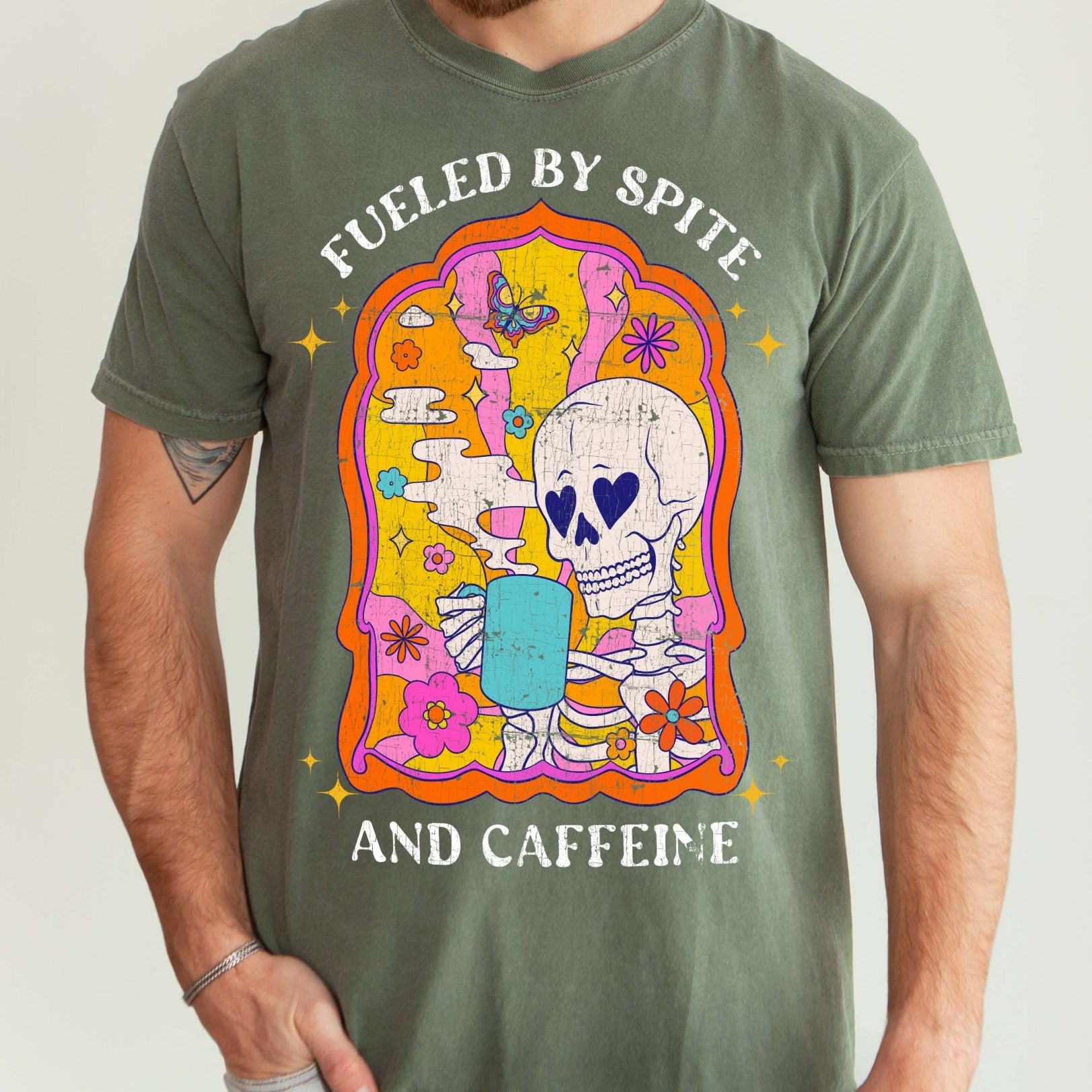 Fueled By Spite And Caffeine Mens Tee - UntamedEgo LLC.