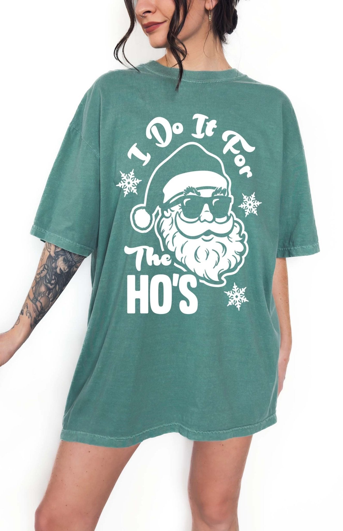 I Do It For The Ho's Christmas Santa Sweater Crew - UntamedEgo LLC.