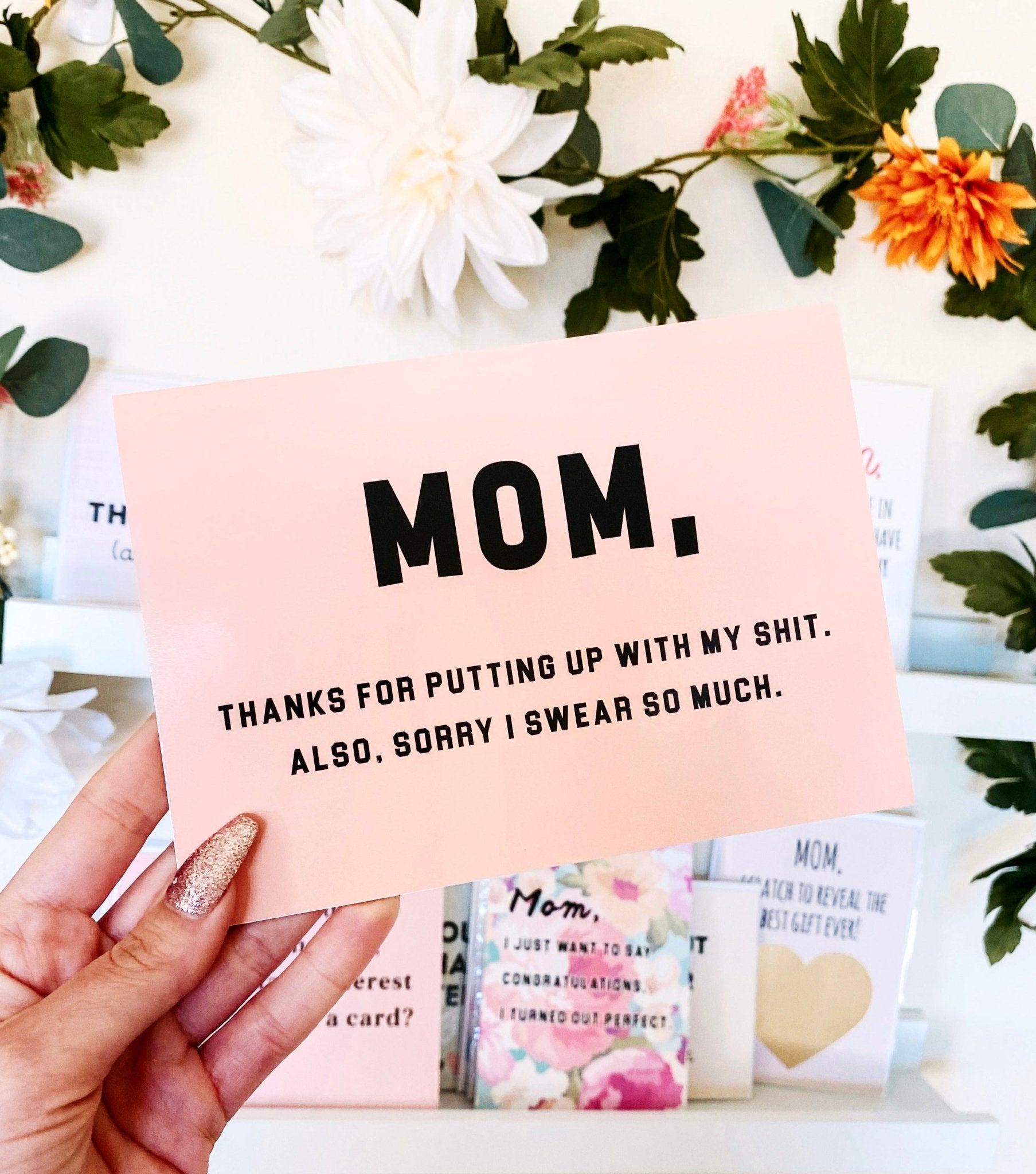 Mom, Thanks for Teaching Me How to Use Chopsticks, Mother's Day Greeting  Card, Gifts for Asian Mom, Birthday Card, Funny Gift for Mom, 