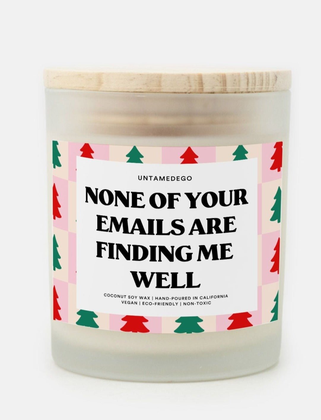 None Of Your Emails Are Finding Me Well Frosted Glass Jar Candle - UntamedEgo LLC.