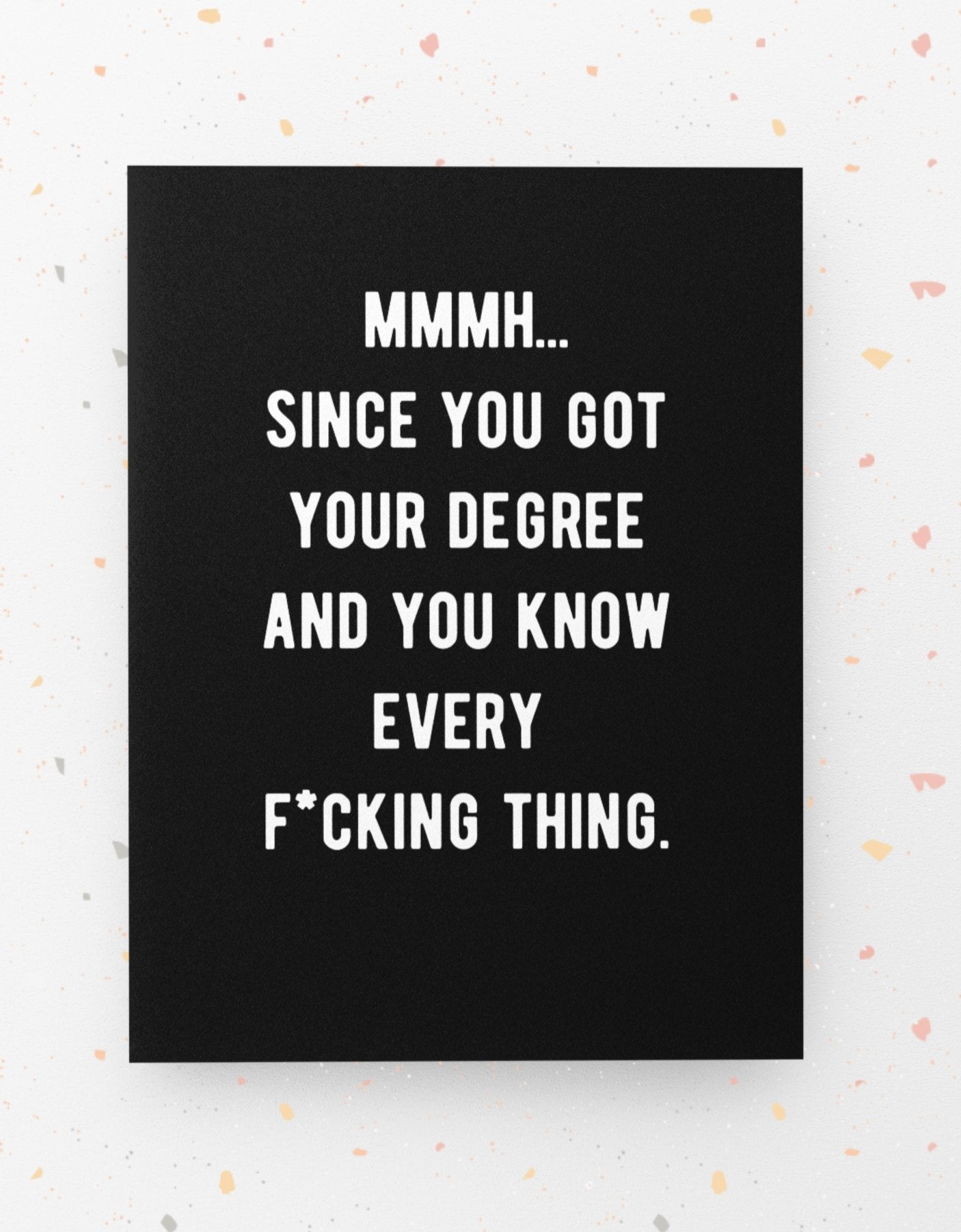 Aroma of Diploma: Funny Graduation Paper Card