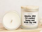 Smells Like I'd Rather Hang Out With My Dog Frosted Glass Jar Candle - UntamedEgo LLC.