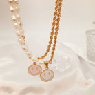 Smiling Face Pendant Necklace Baroque Pearl Necklace - UntamedEgo LLC.