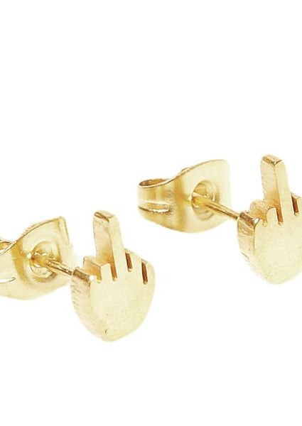 The Middle Finger Stud Earrings - UntamedEgo LLC.