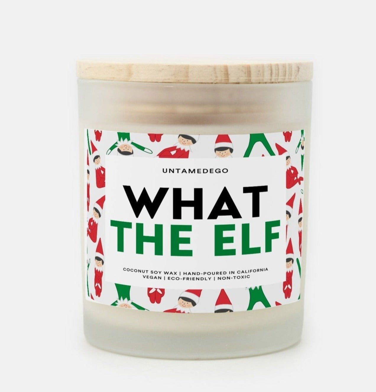 What The Elf Frosted Glass Jar Candle - UntamedEgo LLC.